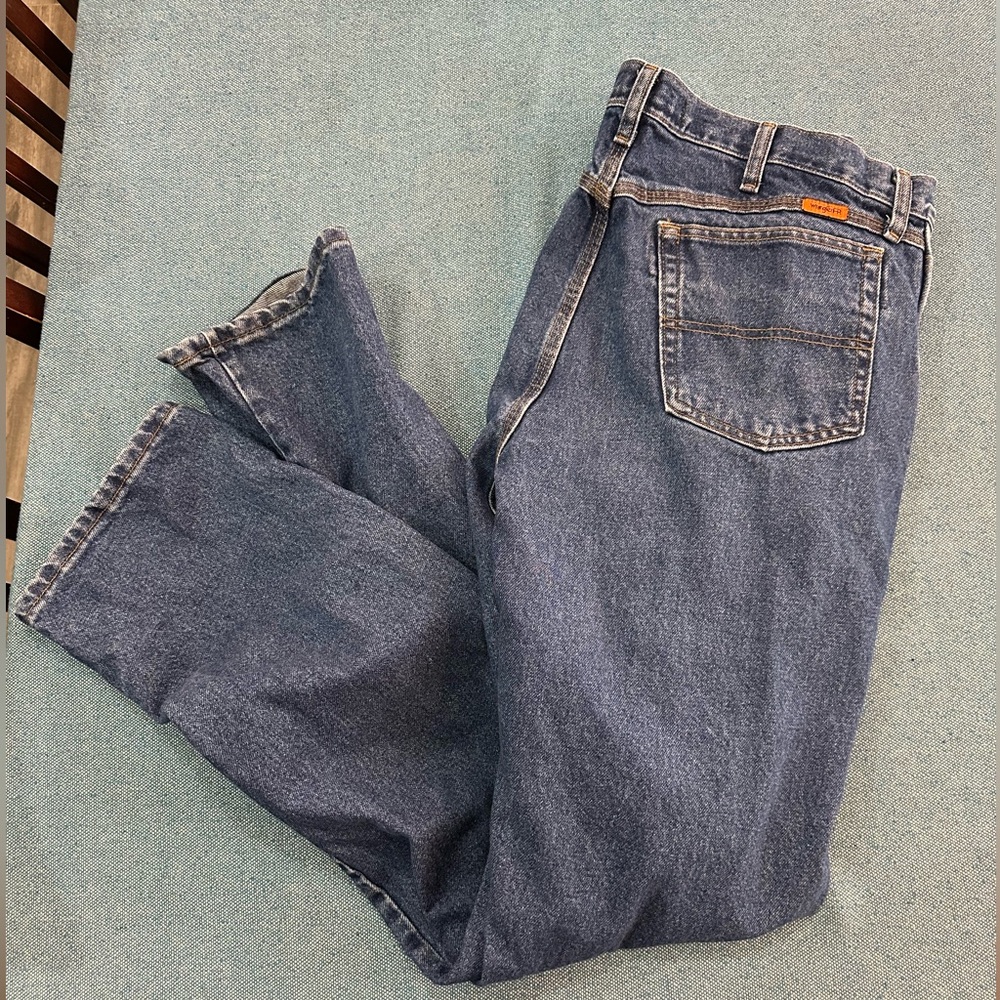 wrangler fire resistant jeans dark wash